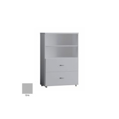 Armario de oficina medio serie MOB, con archivo dos niveles