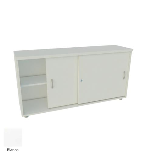 Armario de oficina bajo con puertas correderas Serie Mob de Euromof Armario de oficina bajo con puertas correderas Serie Mob de Euromof