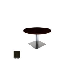 Mesa redonda con peana cuadrada serie LADERA