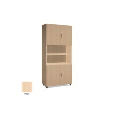 Armario de oficina alto serie MOB, combinado puertas y estantes 