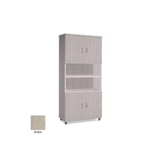 Armario de oficina alto serie MOB, combinado puertas y estantes 