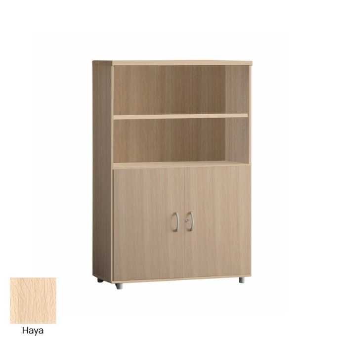 Armario de oficina medio serie MOB, con puertas bajas