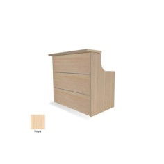 Mostrador recepción EURO, recto con pasacables