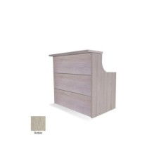 Mostrador recepción EURO, recto con pasacables