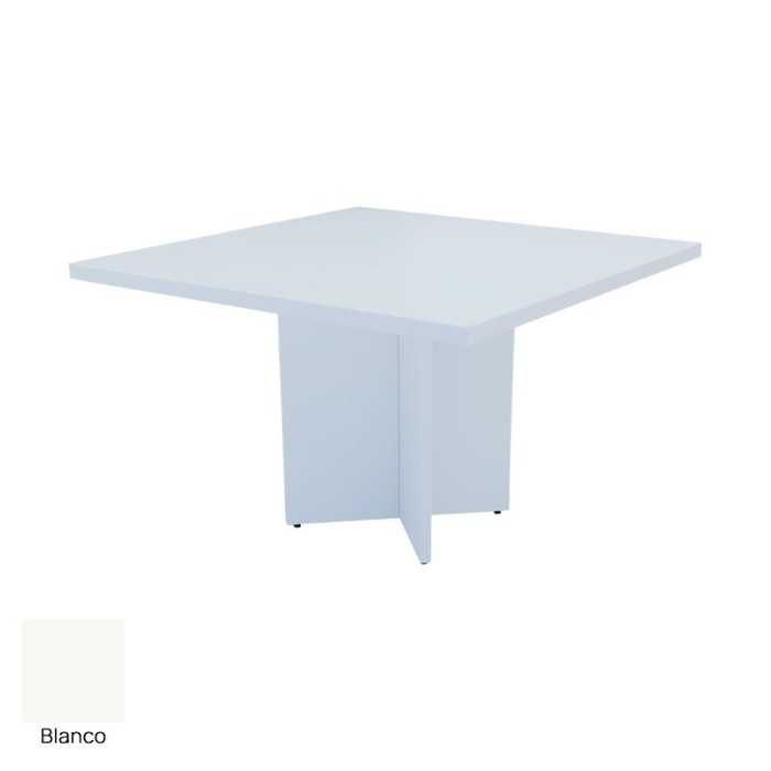 Mesa reunión cuadrada con base aspa serie LOMA de Euromof