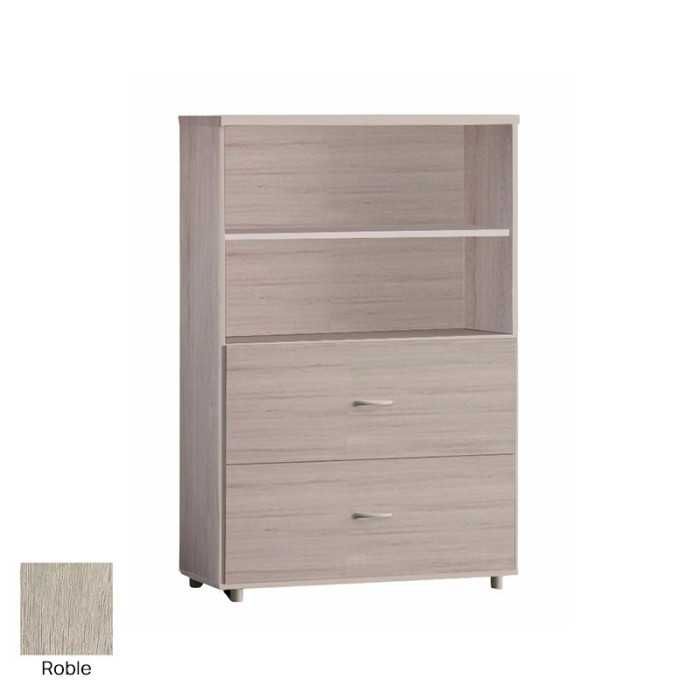 Armario de oficina medio serie MOB, con archivo dos niveles