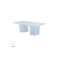 Mesa rectangular con dos bases en aspa serie LOMA de Euromof Mesa rectangular con dos bases en aspa serie LOMA de Euromof