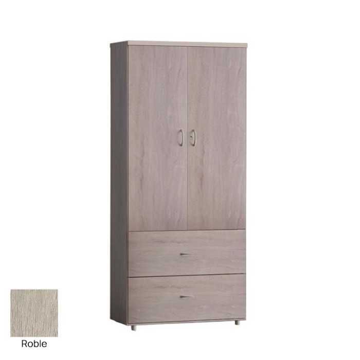 Armario de oficina alto, con puertas altas y dos archivos de Euromof