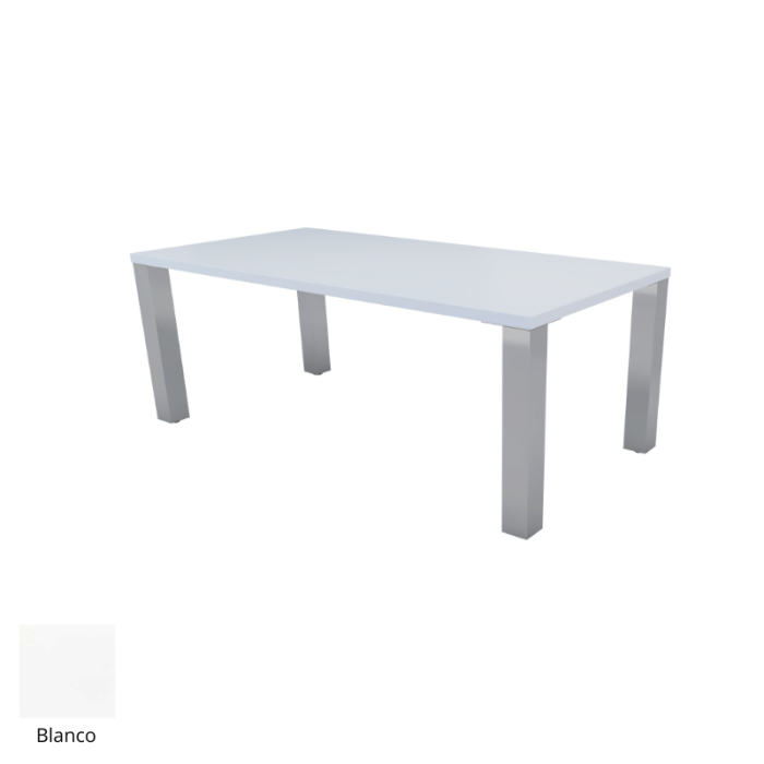 Mesa reunión rectangular SELVA estructura 4 patas metálicas Mesa reunión rectangular SELVA estructura 4 patas metálicas
