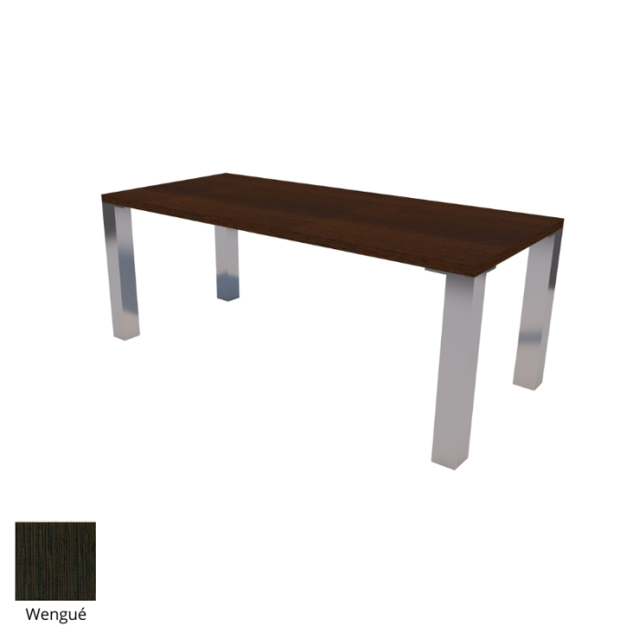 Mesa reunión rectangular SELVA estructura 4 patas metálicas