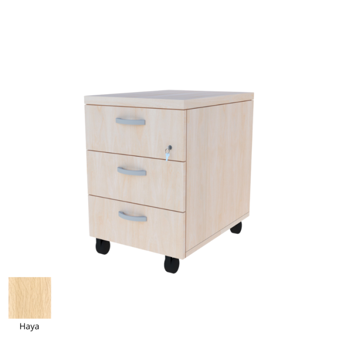 Cajonera Buck con ruedas tres cajones