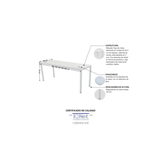 Mesa de despacho EURO 5000 de Euromof Mesa de despacho EURO 5000 de Euromof