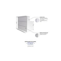 Mostrador recepción EURO, recto con pasacables