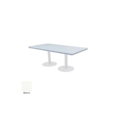 Mesa reunión rectangular COLINA con bases cilíndricas de Euromof Mesa reunión rectangular COLINA con bases cilíndricas de Euromof