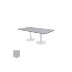 Mesa reunión rectangular COLINA con bases cilíndricas de Euromof Mesa reunión rectangular COLINA con bases cilíndricas de Euromof