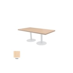 Mesa reunión rectangular COLINA con bases cilíndricas de Euromof Mesa reunión rectangular COLINA con bases cilíndricas de Euromof