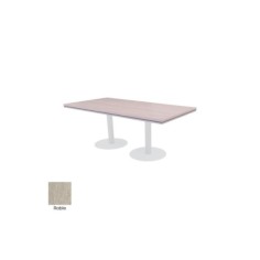 Mesa reunión rectangular COLINA con bases cilíndricas de Euromof Mesa reunión rectangular COLINA con bases cilíndricas de Euromof