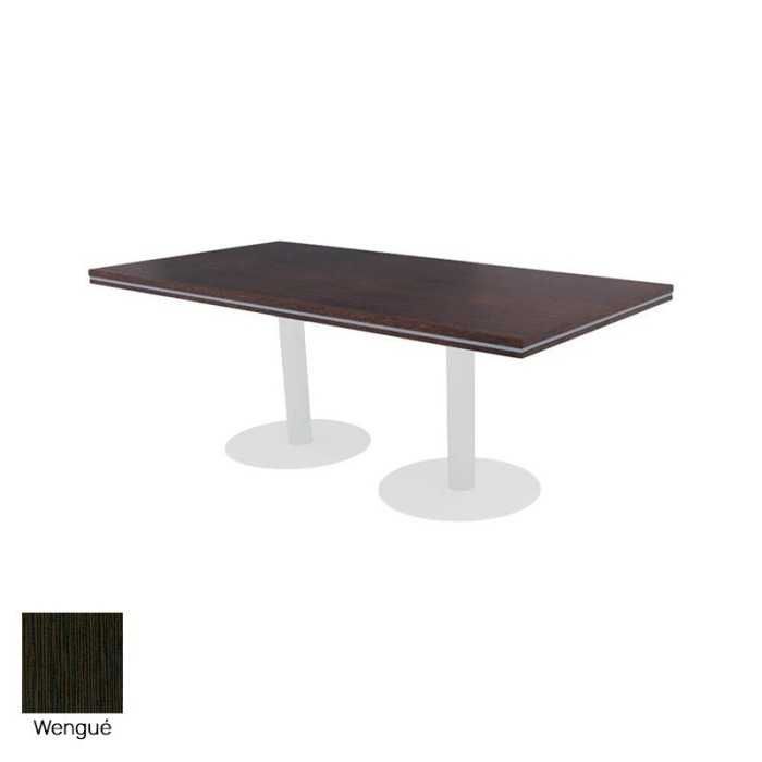 Mesa reunión rectangular COLINA con bases cilíndricas de Euromof