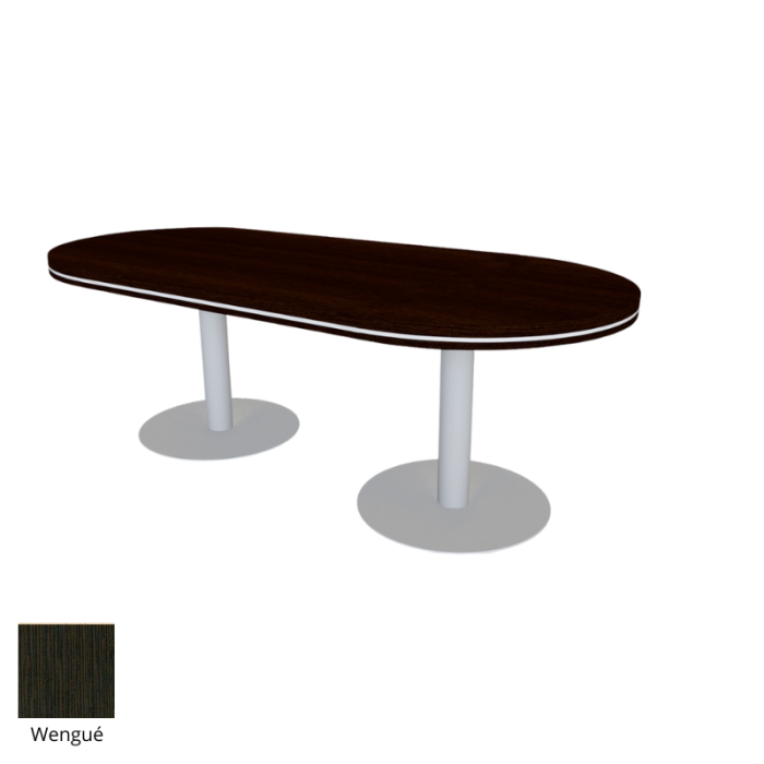 Mesa reunión ovalada CIMA con bases cilíndricas serie MOB Mesa reunión ovalada CIMA con bases cilíndricas serie MOB