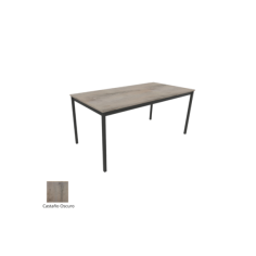 Mesa colectividad rectangular estructura perimetral serie DAI fondo 60, 70, 80 cm