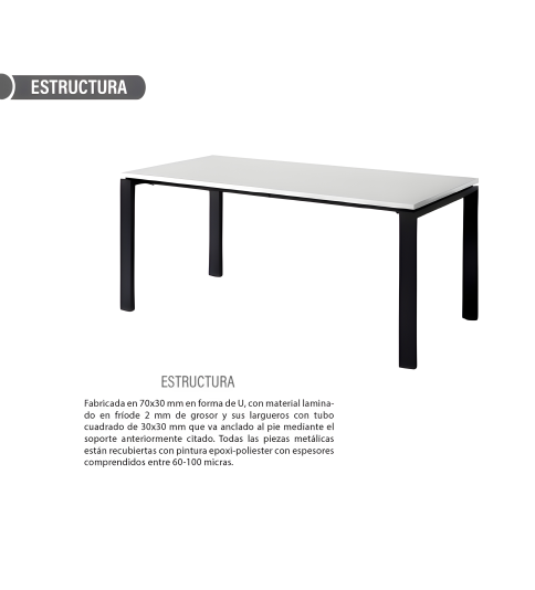 Mesa de oficina PORTICO, fondo 80 cm, tablero blanco/olmo, estructura metálica