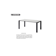 Mesa de oficina PORTICO, fondo 80 cm, tablero blanco/olmo, estructura metálica