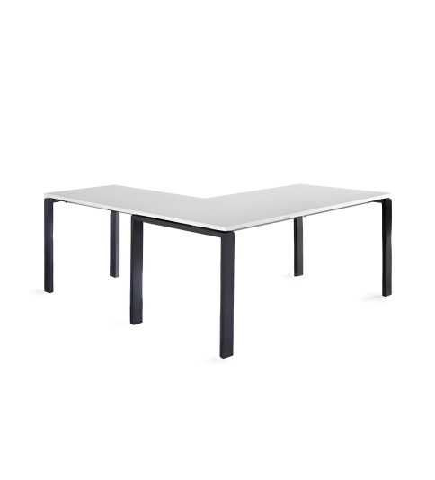 Mesa de oficina PORTICO + ala derecha, estructura metálica Mesa de oficina PORTICO + ala derecha, estructura metálica