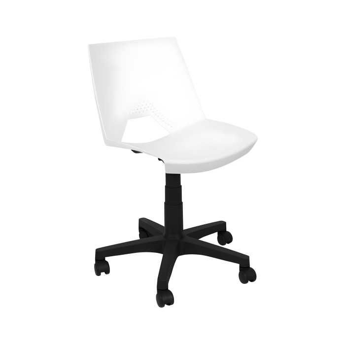 Silla giratoria de plástico perforado Strike base poliamida