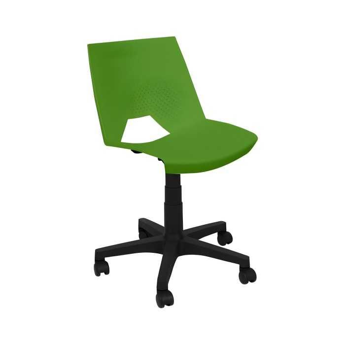 Silla giratoria de plástico perforado Strike base poliamida
