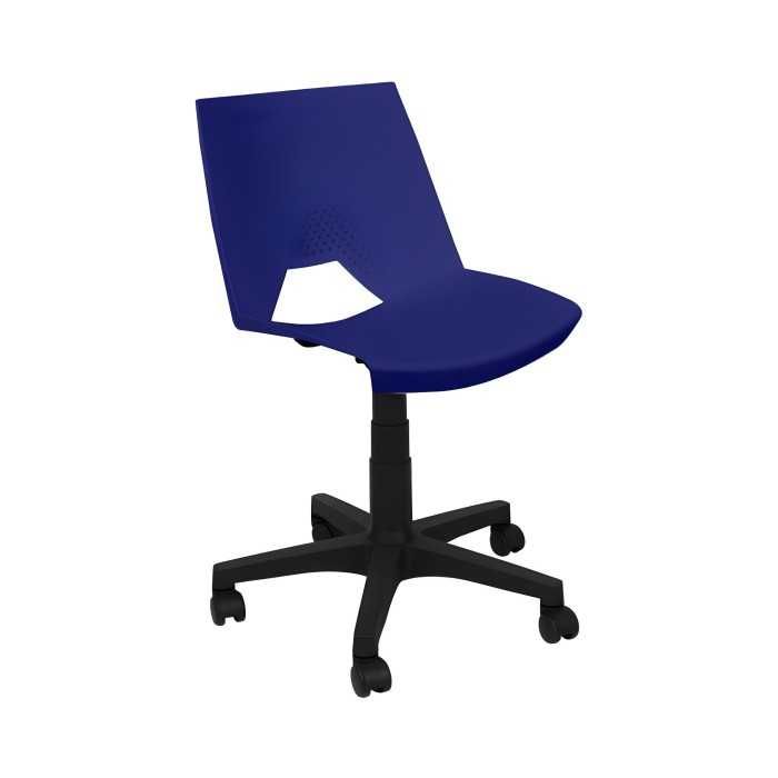 Silla giratoria de plástico perforado Strike base poliamida