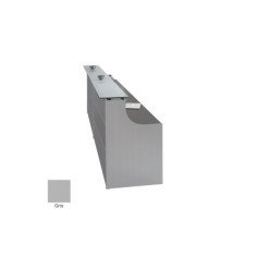 Conjunto de mostrador recepción recto encimera de cristal serie EURO