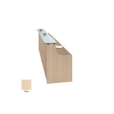 Conjunto de mostrador recepción recto encimera de cristal serie EURO