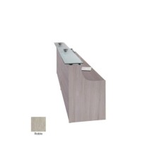 Conjunto de mostrador recepción recto encimera de cristal serie EURO