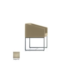 Silla para salas de espera T-Roc-1, pie fijo rectangular, tapizado