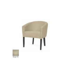 Silla salas de espera TROPIC, 1 plaza, patas de madera wengué