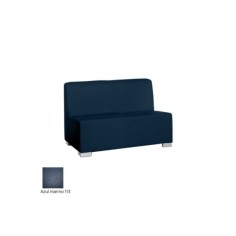 Sillón salas de espera P-KAR, acolchado y tapizado, sin brazos, 2 plazas