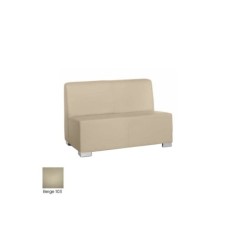 Sillón salas de espera P-KAR, acolchado y tapizado, sin brazos, 2 plazas