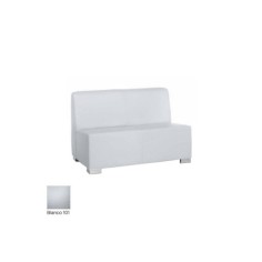 Sillón salas de espera P-KAR, acolchado y tapizado, sin brazos, 2 plazas