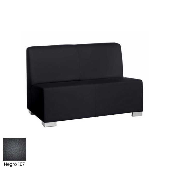Sillón salas de espera P-KAR, acolchado y tapizado, sin brazos, 2 plazas