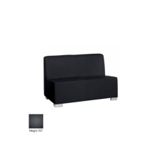 Sillón salas de espera P-KAR, acolchado y tapizado, sin brazos, 2 plazas