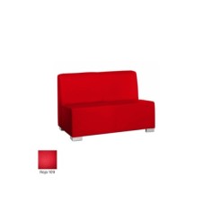 Sillón salas de espera P-KAR, acolchado y tapizado, sin brazos, 2 plazas