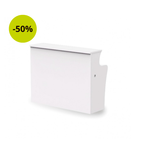 Mostrador de Recepción ROCK BÁSICO 120 cm, color blanco, con pasacables Mostrador de Recepción ROCK BÁSICO 120 cm, color blanco, con pasacables