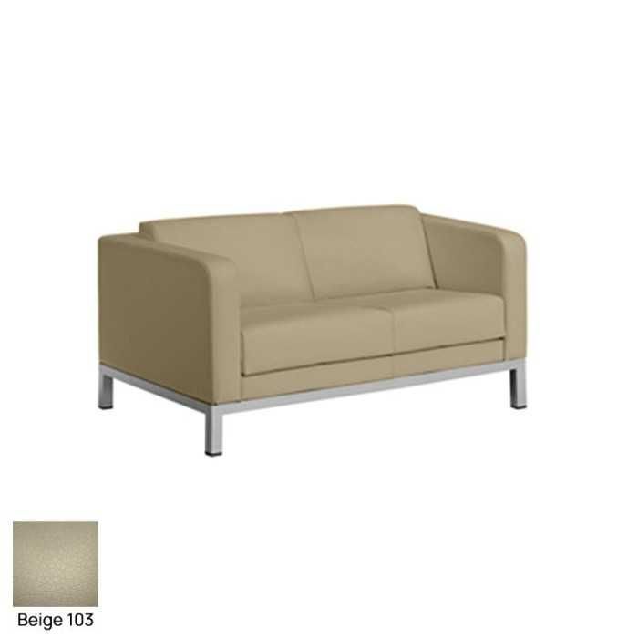 Sofá sala de espera DRUQUA, patas rectangulares, 2 plazas