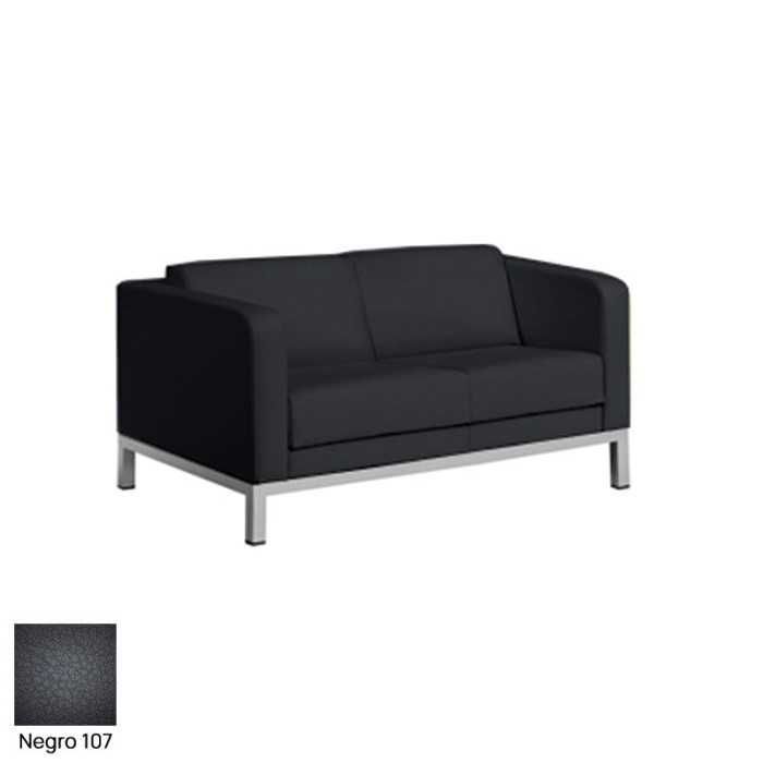 Sofá sala de espera DRUQUA, patas rectangulares, 2 plazas