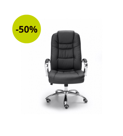 Sillón de oficina TOLEDO acolchado de gran grosor en ecopiel, base de aluminio, polipiel blanco Sillón de oficina TOLEDO acolchado de gran grosor en ecopiel, base de aluminio, polipiel blanco