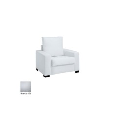 Sofá para sala de espera KARMA, tapizado polipiel, 1 plaza