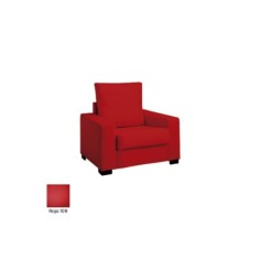 Sofá para sala de espera KARMA, tapizado polipiel, 1 plaza