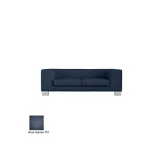 Sofá salas de espera TERMO, 2 plazas, patas de acero, tapizado polipiel