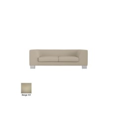 Sofá salas de espera TERMO, 2 plazas, patas de acero, tapizado polipiel