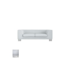 Sofá salas de espera TERMO, 2 plazas, patas de acero, tapizado polipiel